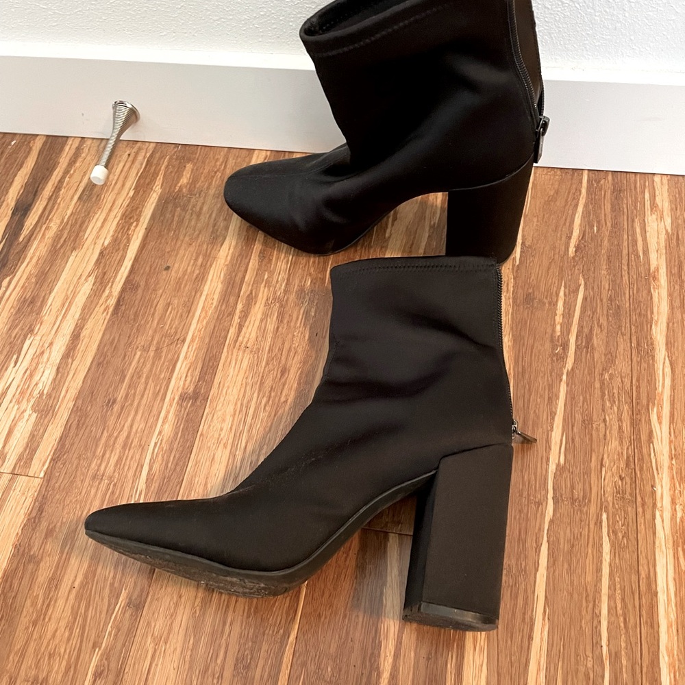Black heeled ankle boots